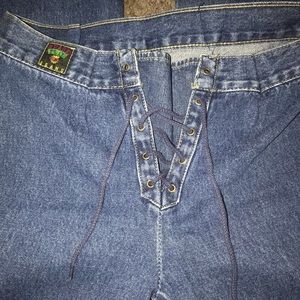 Lace up Vintage jeans